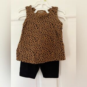 Old Navy Brown and Black Leopard Print Top